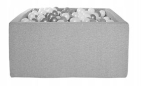 Basenik kwadratowy 90x30 cm oraz Białe piłki 150 sztuk