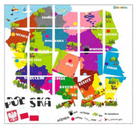 Mata edukacyjna Puzzle XXL Mapa Polski