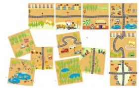 Mata edukacyjna Puzzle XXL Miasto