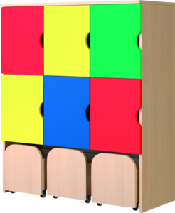 Kolorowe schowki 3x3 – element 1